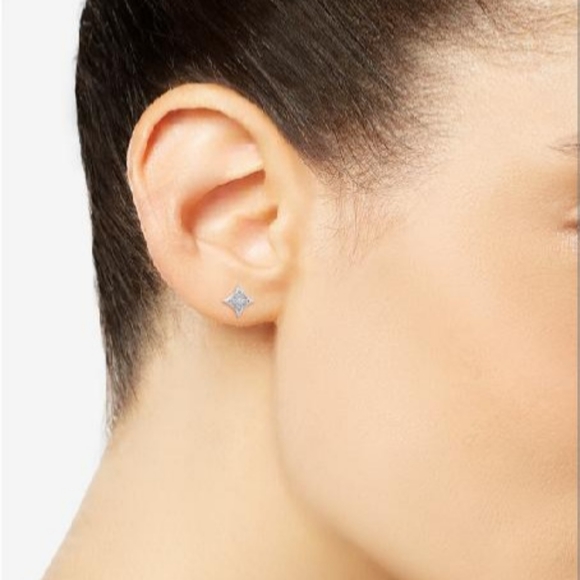 Diamond Star Stud Earrings (1/10 ct. t.w.) in Sterling Silver - Picture 5 of 7